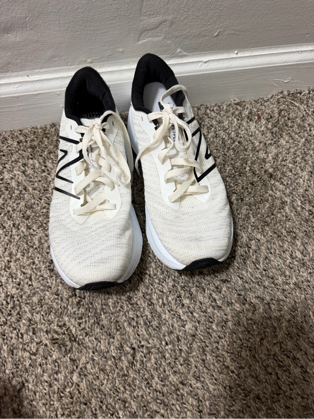 New Balance White and Black Women's Athletic Shoes
